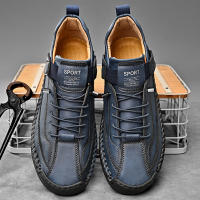 Zapatos Casuales Para Hombre De Cuero Hacer a Mano Transpirables Mocasines De Moda Talla Grande 38-48 Zapatos De Barco Lujo - details 37