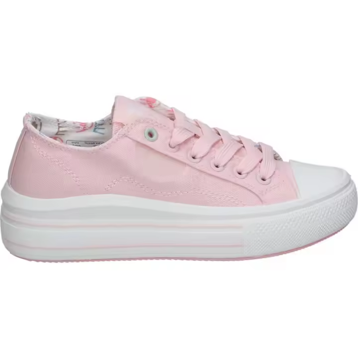 XTI KIDS | Zapatillas Bajas XTI KIDS para Niña – Deportivas con Plataforma en Color Rosa Nude – Sneakers con Cordones – Cuña Media y Cómoda – Estilo Casual – Versátiles – Modelo 151274 - 1