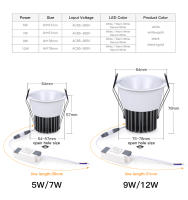 Lámpara De Techo Recargada LED De Aluminio Spot Light 5W 7W 9W 12W Iluminación Decorativa Para Exhibición 110V 220V - details 2