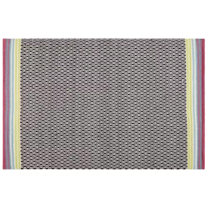Alfombra Kilim Lana Rich black/Fucsia 80x120 cm - Parentesi Quadra - 1