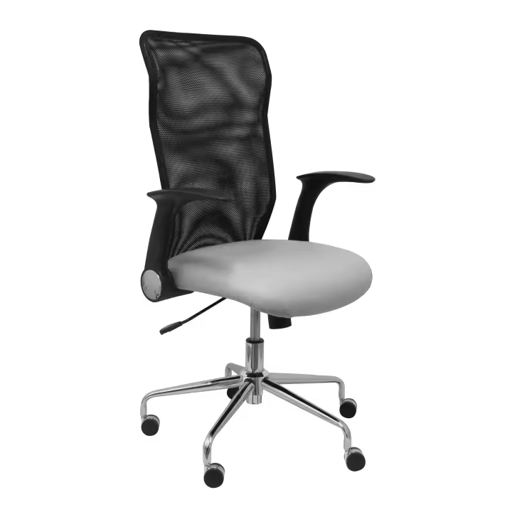 Silla de Oficina Ergonómica Piqueras Y Crespo con Brazos Retráctiles y Respaldo de Malla - 1