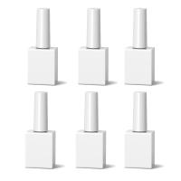 6Pcs Botellas De Uñas De Vidrio Vacías De 15ml Con Tapa Y Cepillo En Colores Negro Y Blanco Contenedores Cosméticos Refillables - details 4