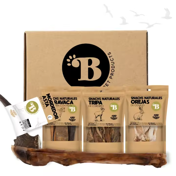 Bimordiscos Pet Products Wildlife Caja Ahorro para Perros - Pack Perros Snacks Carne Juguetes Naturales - 1