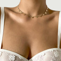 Collar De Cadena De Escama De Serpiente Tejida En Oro Lacteo Para Mujeres Y Hombres Collar De Corazón Con Borla Simples Y Modernos Joyería De 2022 - details 10
