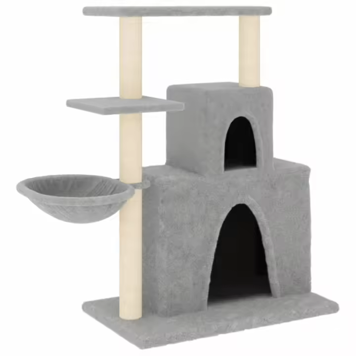 Rascador para Gatos con postes de ISAL gris Claro 83 cm - 1