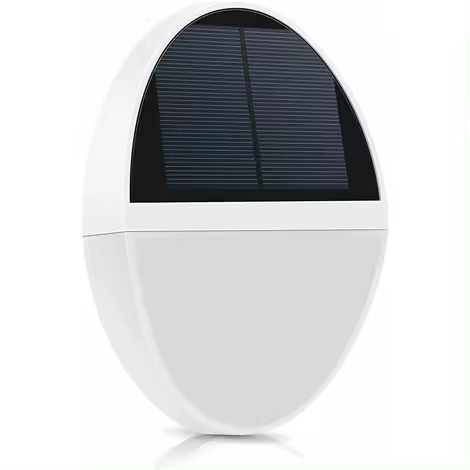 Luz de pared para exterioresLuz solar para exteriores, luz de pared solar 1 artículo (blanco) - 1