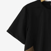 ZANZEA Vestido Corto De Verano Para Mujer Estilo Coreano Colorblock Patchwork Con Bolsillos Grandes Y Manga Corta Moda Casual Vacaciones - details 15