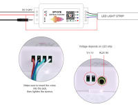 Controlador De Música LED SP107E Para Tira LED WS2812B Compatible Con Bluetooth SPI Control De Color Completo Dimmer 5-24V Para Salón - details 3