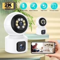 Lente dual y monitor de pantalla dual Cámara WiFi, Cámara IP PTZ inalámbrica para vigilancia del hogar, Monitor de Video de seguridad inteligente, 2k, pantallas duales, 4MP, WIFI, Audio bidireccional para bebés y Mascotas - details 3