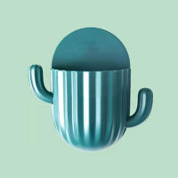Porta-Pinceles De Cactus Lindo Soporte Para Cuchillas Autoadhesivo Organizador De Artículos De Baño Y Cocina Para Almacenamiento De Cepillos De Dientes - details 4