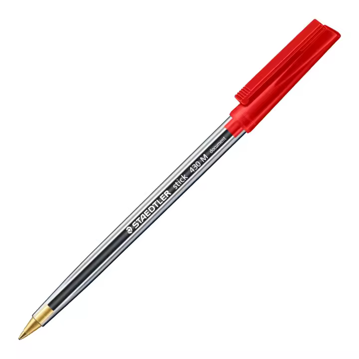 STAEDTLER - Bolígrafo Stick 430 de Punta Media Color Rojo - 1