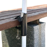 Gran soporte para sombrilla de exterior, clip para sombrilla, base grande para sombrilla de patio, soporte fijo, abrazadera de plataforma horizontal - details 2