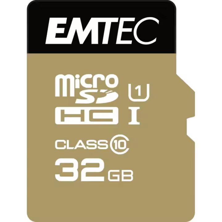 Emtec - Tarjeta microSDHC 32GB EliteGold UHS-I U1 Class 10 con velocidad de lectura hasta 85 MB/s, adaptador SD incluido, ideal para móviles, cámaras y drones, compatible con HD y Full HD - 1