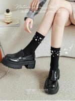 Pareja De Calcetines De Moda Para Mujer Con Decoración De Perlas Estilo Princesa Medio Caña Coreano Accesorios De Ropa - details 0
