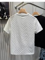 Camiseta De Hombre Elegante Y Lujosa a Cuadros Veraniega Con Mangas Cortas Estilo Casual Versátil De Terciopelo Suave Para Viajes - details 4