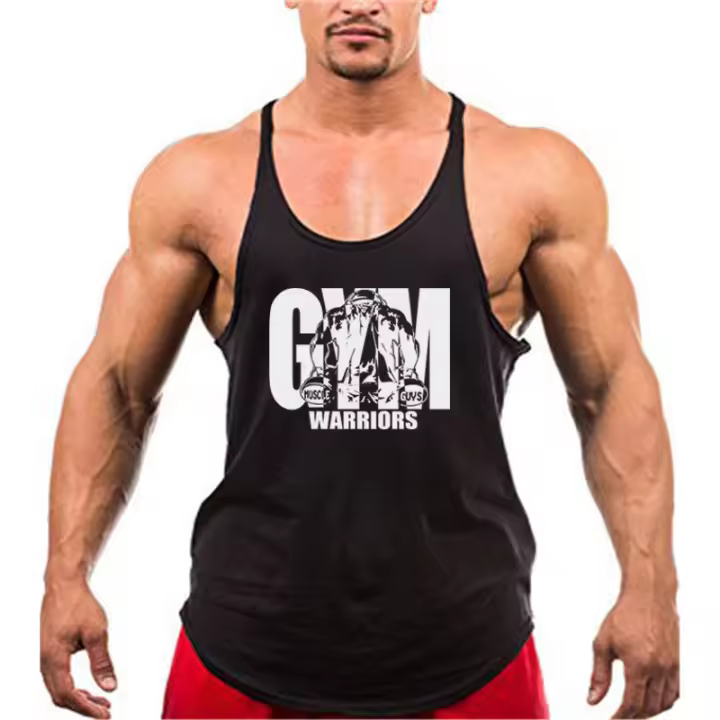 Y Back Bodybuilding Stringer Tank Top Men Cotton Gym Sleeveless Shirt Men Fitness Vest Summer Singlet Sportswear Workout Tanktop - 1