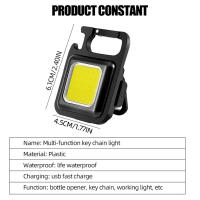 Linterna LED COB Miniatura Super Brillante EDC Llave De Iluminación Para Camping Emergencias Exteriores Con Imán En La Cola Y Abrazadera De Tapa - details 11