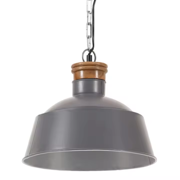 vidaXL Lámpara Colgante Industrial 32 cm E27 Techo Pendiente Iluminación Color Gris,  Negro, y mas - 1