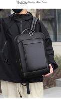 Mochila de cuero genuino para hombre, mochila de negocios para computadora, mochila de viaje de ocio de gran capacidad para estudiantes universitarios, estudiantes de secundaria y preparatoria. - details 21