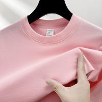 Camiseta De Algodón Puro 100% Para Hombre Manga Corta Verano Moda Casual Color Sólido Cuello Redondo Top Amplio Para Pareja - details 17
