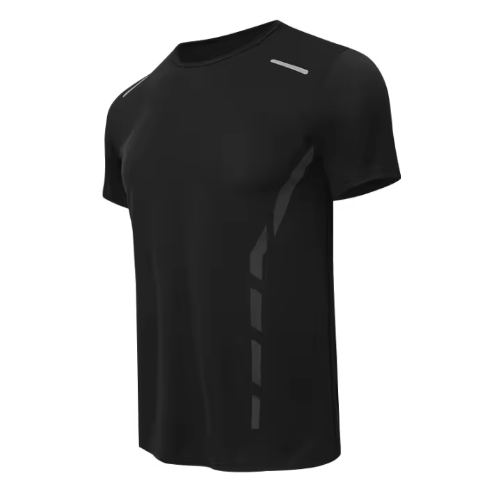 Camiseta De Deporte Para Hombres Verano Secado Rápido Moda Impresión Manga Corta Cómoda Y Suelta Para Jóvenes Correr Fitness Joker T-shirt - 1