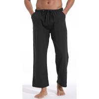 Pantalones Grandes King Billion Para Hombre Algodón Y Lino Estilo Ingles Rectos Cierre Elástico Casual Comodidad Talla Media - details 4