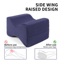 Almohada De Soporte Para Piernas Y Rodillas Ortopédica De Espuma De Memoria Con Rebound Lento Para Mujeres Embarazadas Almohada Para Dormir De Lado En Plis Plas Y Sólido - details 4