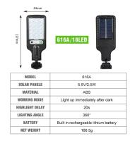 KDULIT Lámpara De Pared Solar Para Calle Exterior Con Sensor De Movimiento PIR 3 Modos De Iluminación Impermeable Luces De Jardín Y Seguridad - details 3