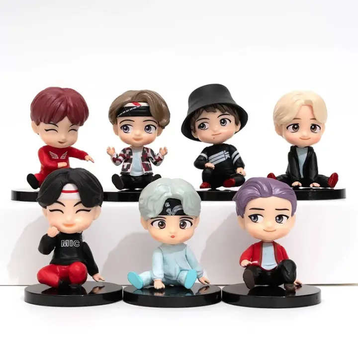 Figura De Acción De Bangtan Boys Set De 7 Juguetes Modelo De Estrellas Idols Lindo Regalo Para Niños Jin Suga Jhope Jimin V Jungkook Rm - 1