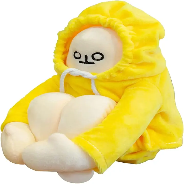 Lindo muñeco de peluche de hombre plátano, almohada de peluche flexible - 1
