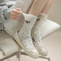 Nuevas Llegadas 2025 Calcetines De Baile Lolita Para Mujer Polka Dot 3D Con Encaje Y Volantes Transpirables 1/4 Pares Algodón Polyester Spandex - details 8