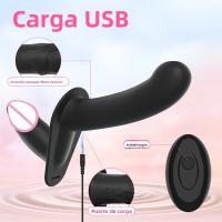 Vibrador Doble Cabeza Con Correa Ajustable Y 10 Modos De Vibración Para Parejas Y Lesbianas Juguete Sexual Para Mujeres - details 8