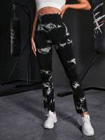 Leggings De Yoga Para Mujer Con Control De Abdomen Alto Y Ajuste Flared En Talla Alta Tie Dye Sin Costuras Pantalones Deportivos Para Gimnasio - details 11