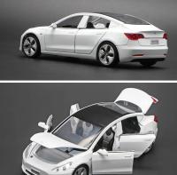 Modelo De Coche Tesla Modelo 3 a Escala 1:32 De Aleación Y Metal Con Sonido Y Luz Regalo Para Niños Colección E126 - details 13