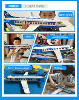 Bloques De Construcción Educativos Para Niños Airbus A320 Modelo De Avión De Carga 463 Piezas Juguete Inteligente Para El Desarrollo De La Razonamiento Espacial Y Manual-Artesanal - details 3