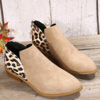 SP Botas de mujer de Tacón Grueso color Piel y modelo Chelsea británico de Caña Corte, de talla Grande, para todo el año. - details 9