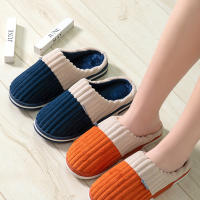 Zapatillas De Casa Para Hombres Y Mujeres Invierno Calientes De Peluche Algodón Con Tacón Alto Suela EVA Zapatos Unisex - details 13