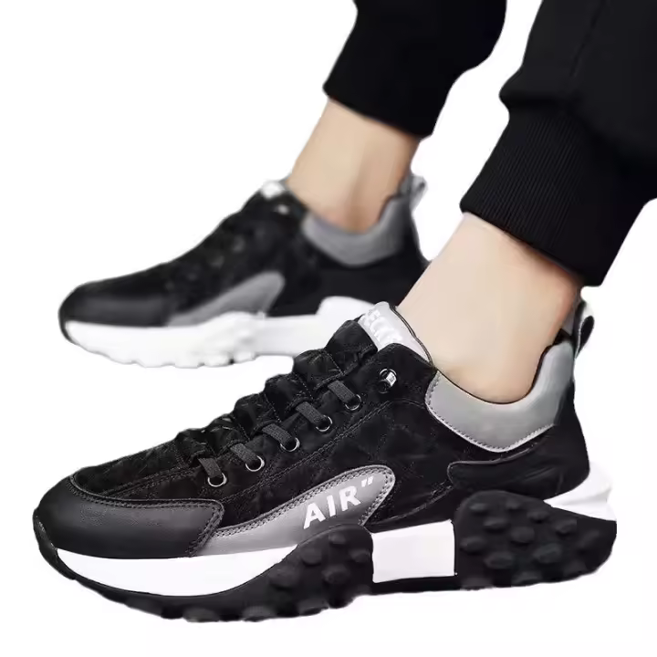 Nuevos Zapatos Deportivos Casuales Para Hombre 2024 Primavera/Otoño Cómodos Antideslizantes De Alta Calidad Para Exterior Zapatillas Moda Con Suela Mediana Talla True Mesh Algodón - 1