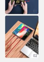 Cable De Carga Rápida 3 En 1 2.4A Braided One Drag Three USB-A Para Apple Android Type-C/USB-C Negro Plata Rojo Azul Dorado 1.2m - details 13