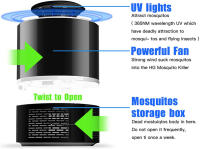 Lámpara Electrónica Antimosquitos para Interiores - Repelente de Mosquitos y Trampa para Insectos - details 1