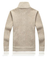 Chaqueta De Lana Gruesa Para Hombre Otoño Invierno Azul Claro Manga Larga Cierre Completo Cardigan De Fleece Talla Grande Ropa Casual - details 9
