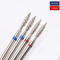 2Pc Tornado Flame Diamante Broca De Uñas Accesorios De Perforación Rotatoria Herramientas De Corte De Uñas Espiral De Acero Inoxidable - details 0