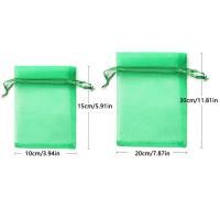 Malla De Protección Para Frutas Y Verduras 30Pcs Juego De Bolsas De Cultivo De Plantas Con Red Antipájaros Para Jardín Agricultura Tamaño 10x15CM 20x30CM Colores Blanco Verde Fruta Oscuro Verde - details 0
