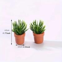 Modelo Miniatura De Plantas Simuladas Para Decoración De Casa De Muñecas Y Paisajismo Micro Bonsái Accesorios De Jardín - details 2