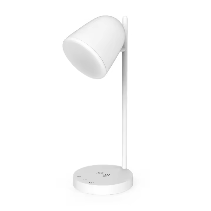 Lampara sobremesa muvit io wifi blancos + base carga inalambrica - 1