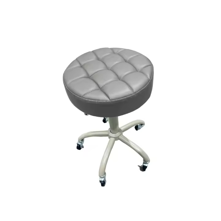TABURETE DE ALTURA AJUSTABLE Y RESISTENTE,SILLA GIRATORIA SIN ESPALDA PARA EL HOGAR,COCINA,OFICINA,TIENDA,TATUAJE,PESTAÑA,MANICURA,PEDICURA,COLOR NEGRO - 1