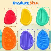 Pack De 6 Piedras De Silicona Para Sensación Fidget Juguete Antiestrés Para Adultos Y Niños Con Autismo Juego De Calmar La Emoción - details 7