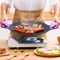 Leeseph Sartén De Barbacoa Coreana Para Fogón Abierto Camping Hogar Estufas Exteriores Redonda Tamaños Múltiples Negro - details 6