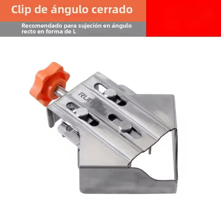 Abrazadera De Acero Inoxidable Ajustable Para Madera Accesorio De Carpintería Clip De Fijación De 90 Grados Para Esplicing De Ángulos - 1
