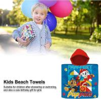 Poncho toalla niños de Paw Patrol 100% algodón , Toalla de Playa Infantil Paw Patrol con Capucha Toalla de Baño Poncho Toalla Poncho para Niñas Niños de 2 a 8 años de 60cm x 60cm, 300gsm - details 1